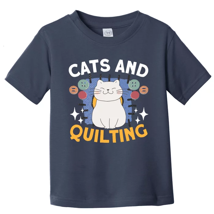 Sewing & Quilting Cats Sewer Quilters Novelty Sewing Toddler T-Shirt