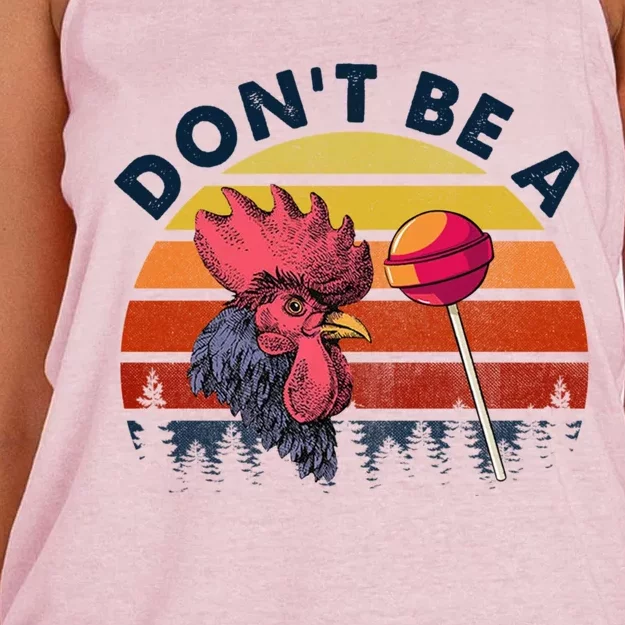 Sarcastic Quote DonT Be A Cock Sucker Funny Humoristic Women's Knotted Racerback Tank