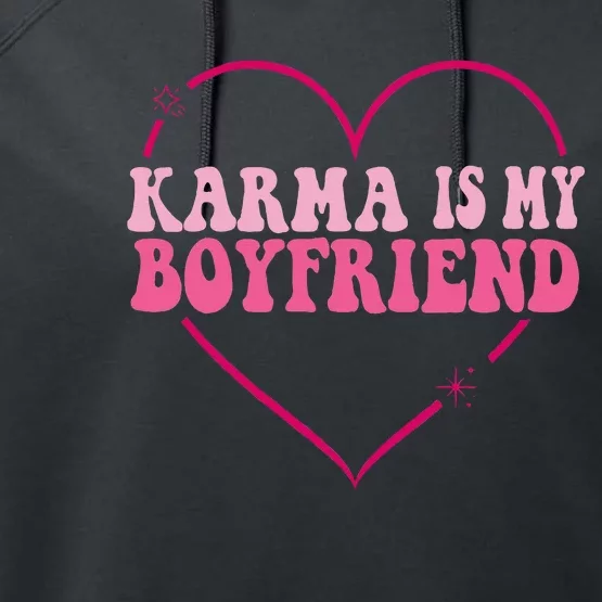 Sarcastic Quote Embrace K.arma's Groovy S.pirituel Heart Performance Fleece Hoodie