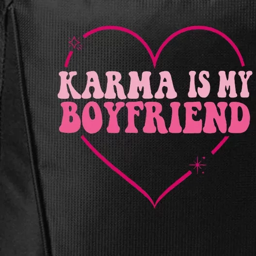 Sarcastic Quote Embrace K.arma's Groovy S.pirituel Heart City Backpack