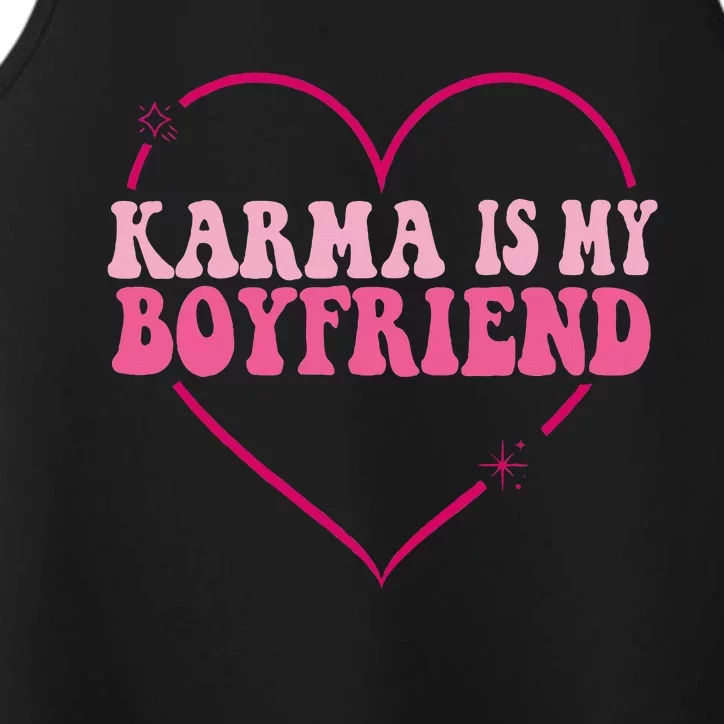 Sarcastic Quote Embrace K.arma's Groovy S.pirituel Heart Performance Tank