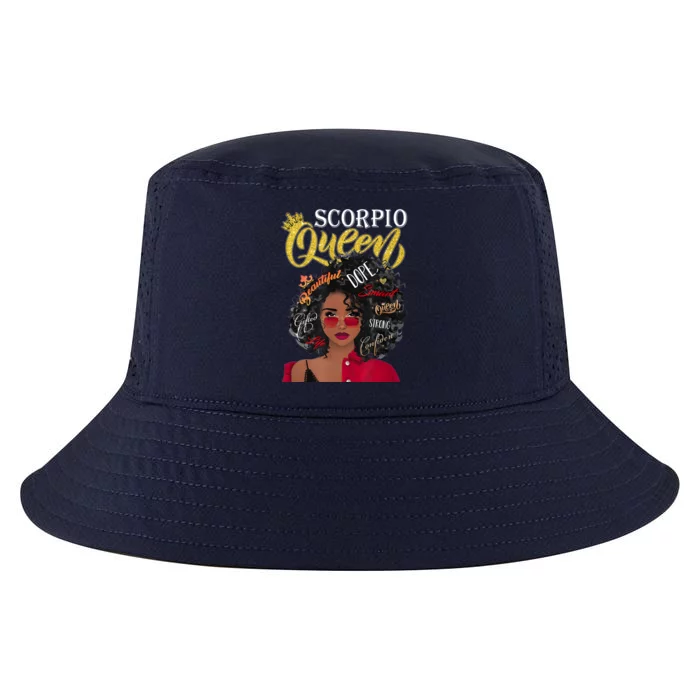 Scorpio Queen Face Wink Eyes Lady Face Birthday Funny Gift Meaningful Gift Cool Comfort Performance Bucket Hat