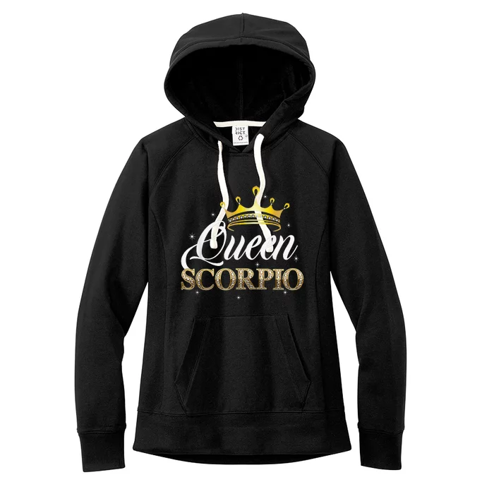 Scorpio Queen For Wo Zodiac Diamond Crown Women's Fleece Hoodie