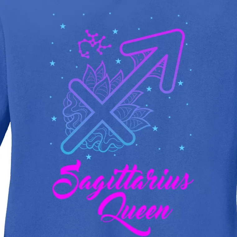 Sagittarius Queen Gift Ladies Long Sleeve Shirt