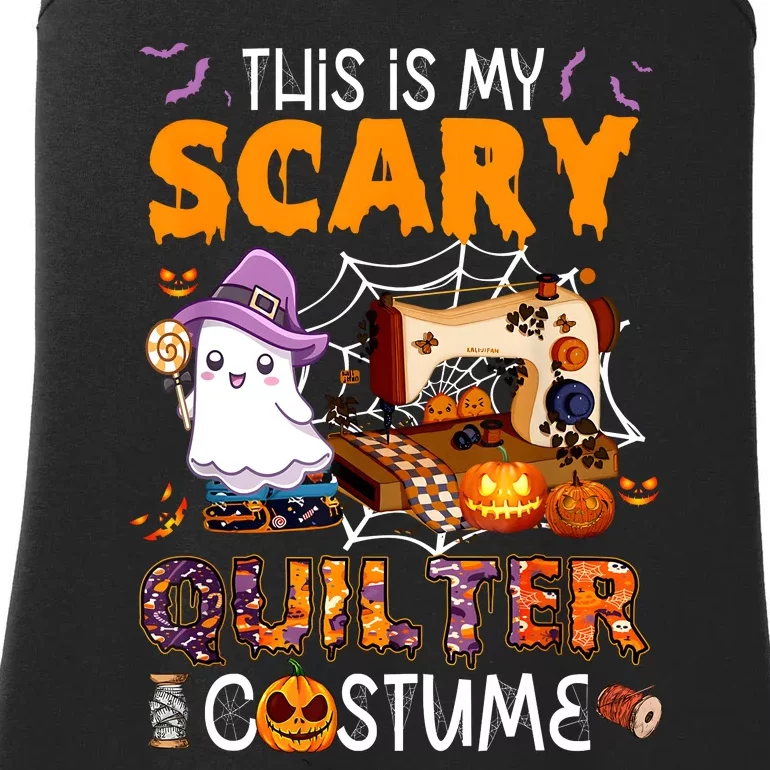 Sewing Quilting Hallowen This Is My Scary Quilter Costume Ladies Essential Tank