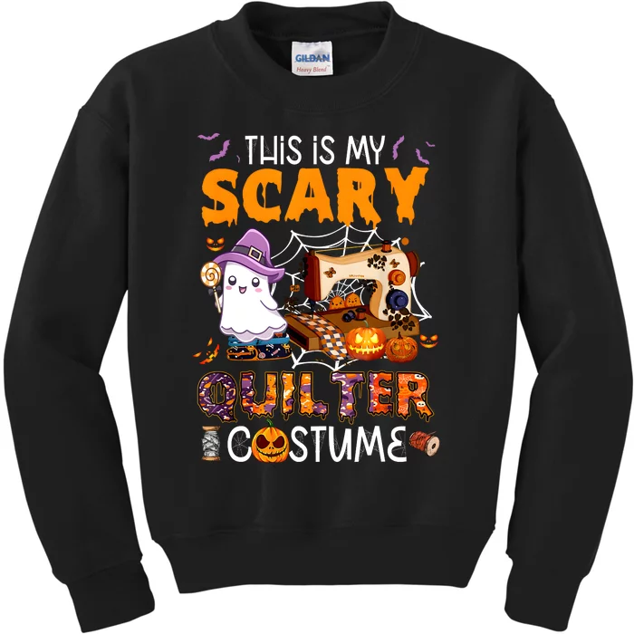 Sewing Quilting Hallowen This Is My Scary Quilter Costume Kids Sweatshirt