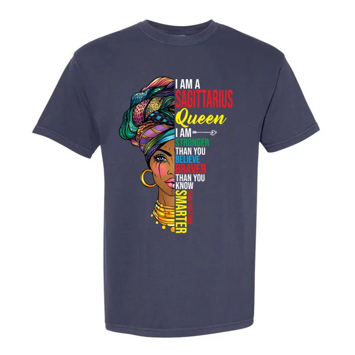 Sagittarius Queen I Am Stronger Birthday For Sagittarius Funny Gift Garment-Dyed Heavyweight T-Shirt