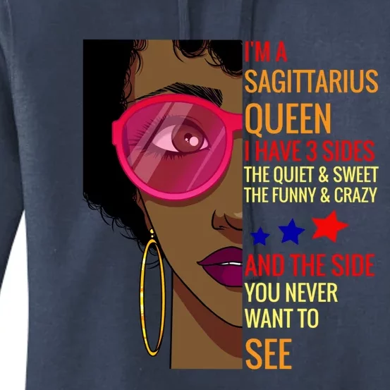 Sagittarius Queen I Have 3 Sides Gift Gift Women's Pullover Hoodie