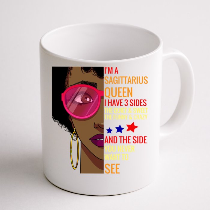 Sagittarius Queen I Have 3 Sides Gift Gift Front & Back Coffee Mug