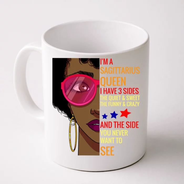 Sagittarius Queen I Have 3 Sides Gift Gift Front & Back Coffee Mug