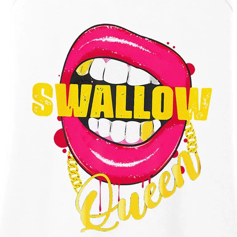 Swallow Queen Lips Golden Necklace Naughty Queen Ladies Essential Tank