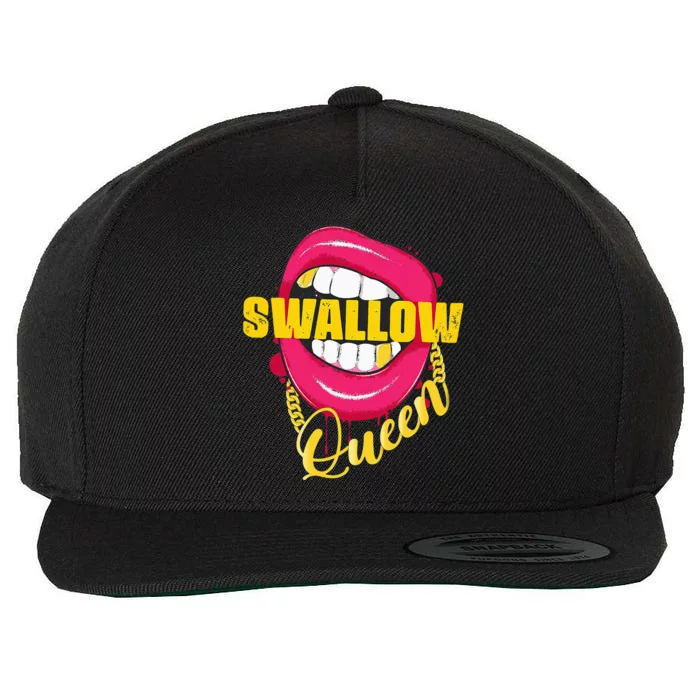 Swallow Queen Lips Golden Necklace Naughty Queen Wool Snapback Cap