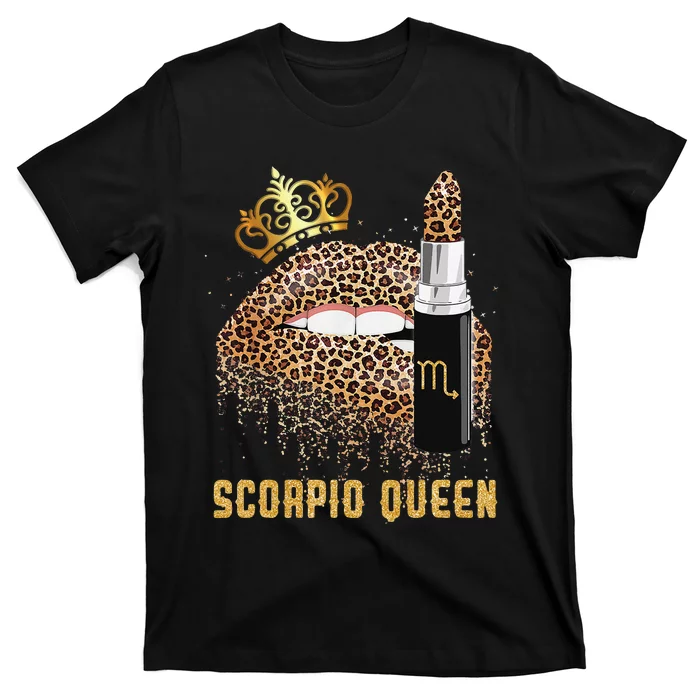 Scorpio Queen Leopard Lips Scorpio T-Shirt