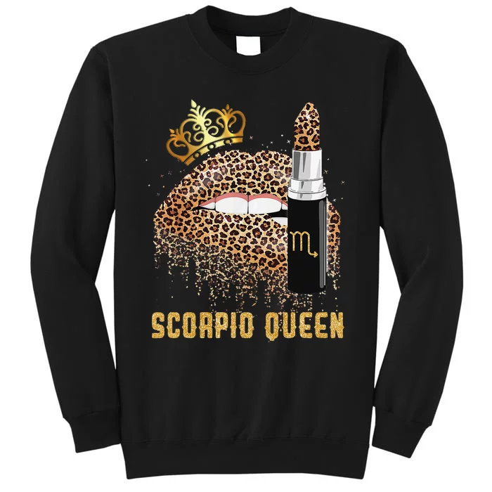 Scorpio Queen Leopard Lips Scorpio Tall Sweatshirt