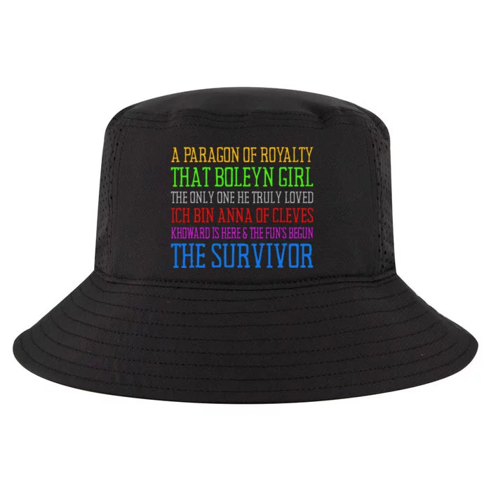 Six Queens Lyrics Six The Musical Cool Comfort Performance Bucket Hat