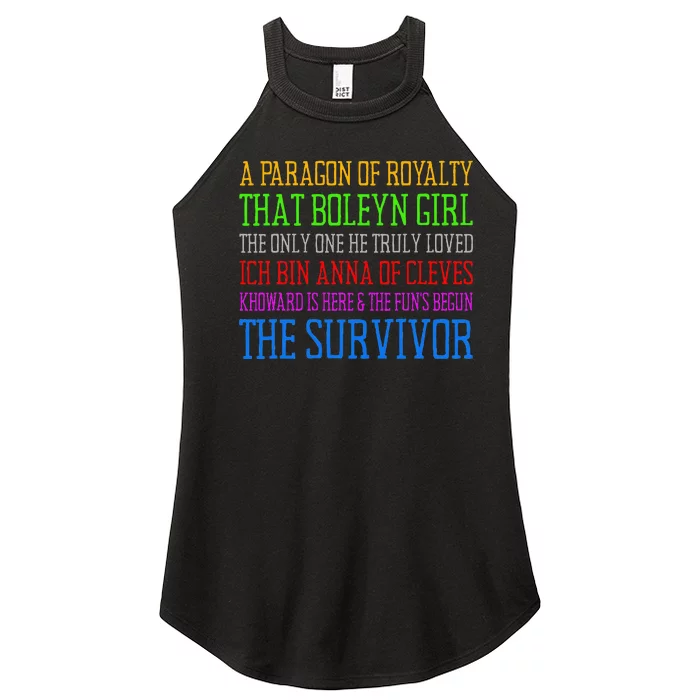 Six Queens Lyrics Six The Musical Women’s Perfect Tri Rocker Tank