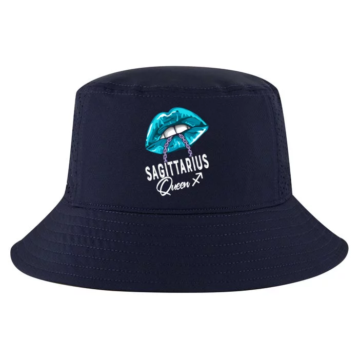 Sagittarius Queen Lips And Chain Zodiac Astrology Cool Gift Cool Comfort Performance Bucket Hat