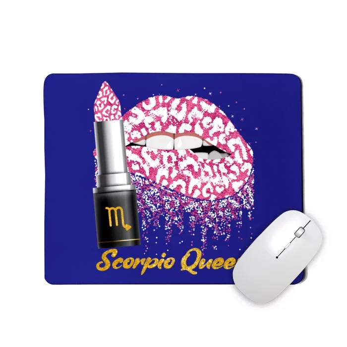 Scorpio Queen Leopard Lips Scorpio Bday Gift Mousepad