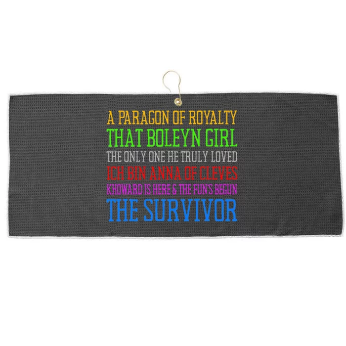 Six Queens Lyrics Six The Musical Large Microfiber Waffle Golf Towel