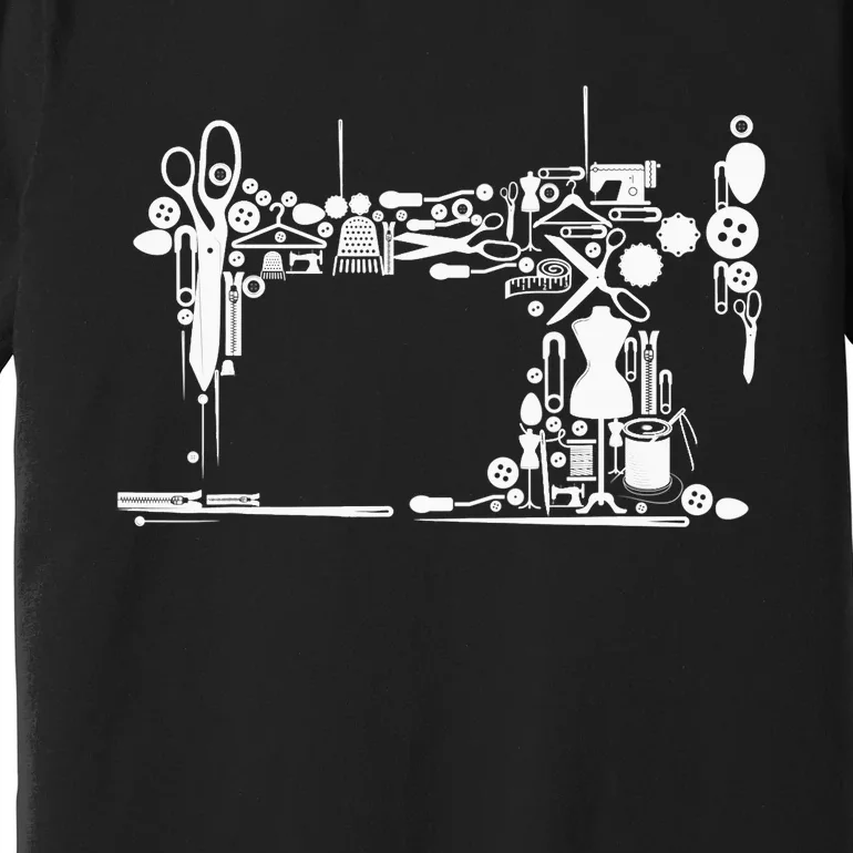 Sewing Quilting Machine Quilters Gift For Sewing Lover Premium T-Shirt