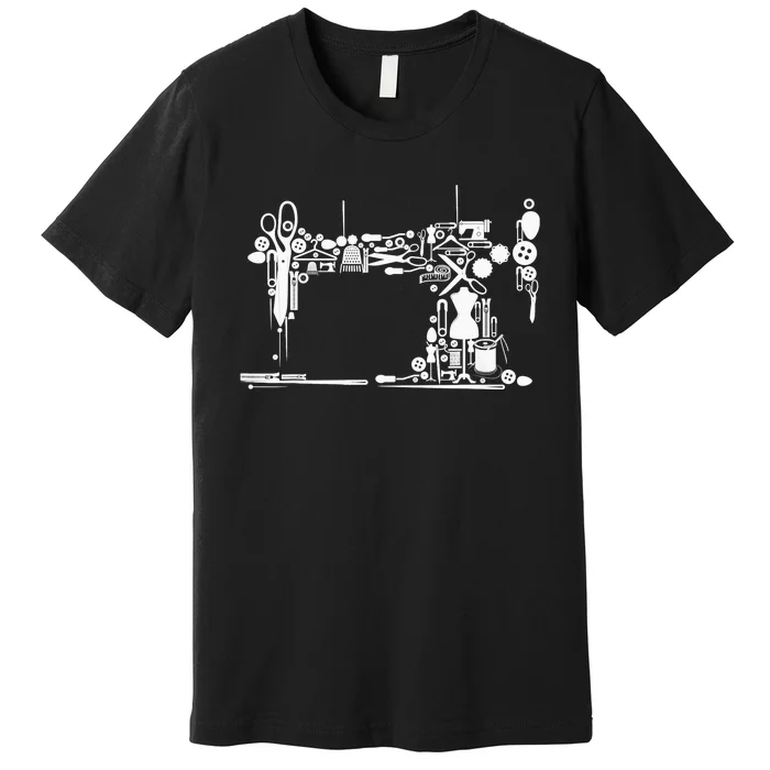 Sewing Quilting Machine Quilters Gift For Sewing Lover Premium T-Shirt