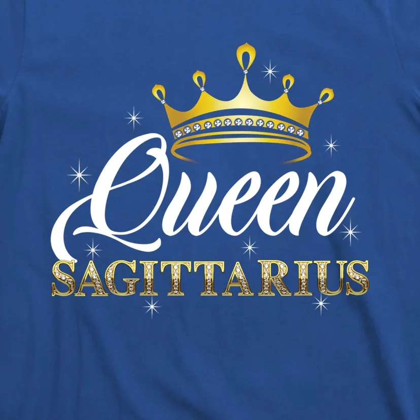 Sagittarius Queen Meaningful Gift Zodiac Diamond Crown Gift T-Shirt