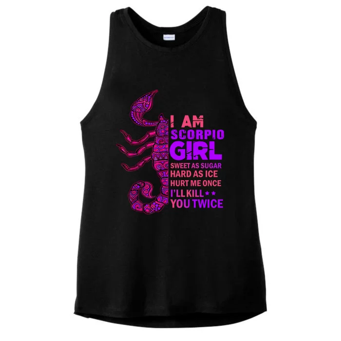 Scorpio Queen October November Scorpion Birthday Zodiac Cool Gift Ladies Tri-Blend Wicking Tank