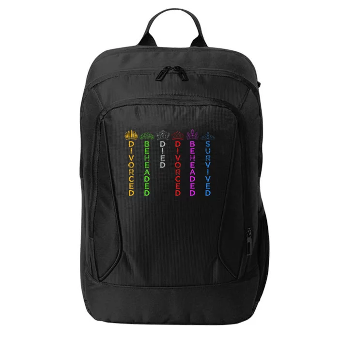 Six Queens Of Henry Viii Crowns And Fates City Backpack