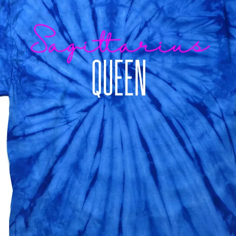 Sagittarius Queen Pink Writing / Sagittarius Birthday Gift Tie-Dye T-Shirt