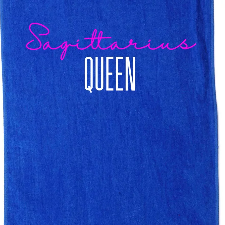 Sagittarius Queen Pink Writing / Sagittarius Birthday Gift Platinum Collection Golf Towel