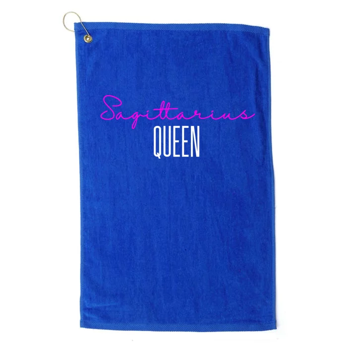 Sagittarius Queen Pink Writing / Sagittarius Birthday Gift Platinum Collection Golf Towel