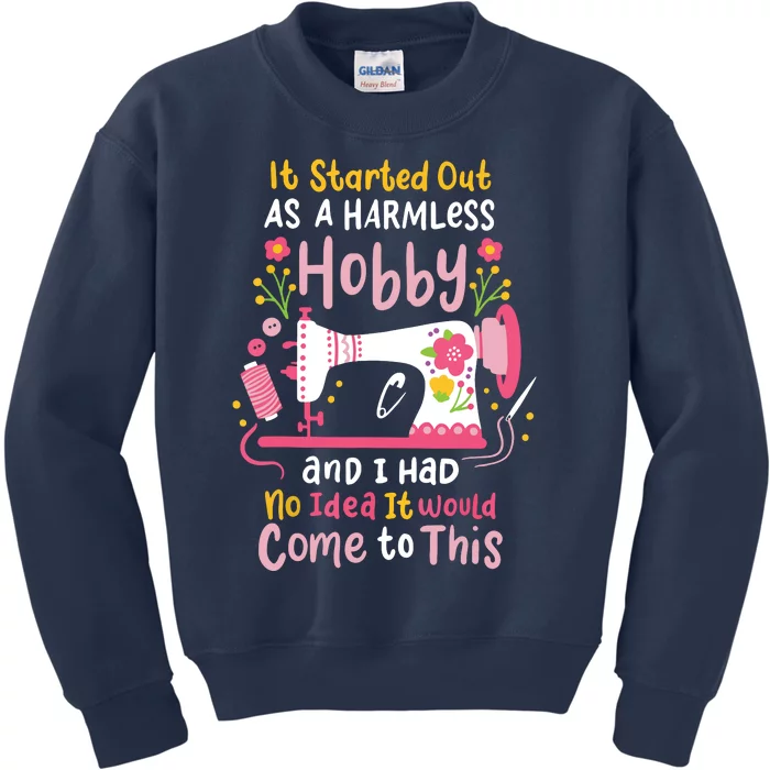 Sewing Quilting Quilt Kids Sweatshirt