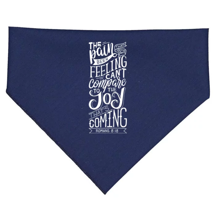 Scripture Quote Romans 8:18 USA-Made Doggie Bandana