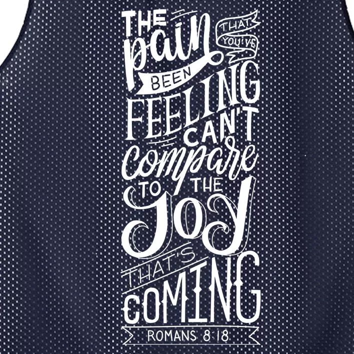 Scripture Quote Romans 8:18 Mesh Reversible Basketball Jersey Tank