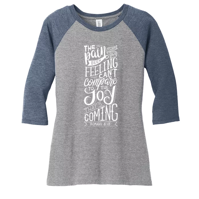 Scripture Quote Romans 8:18 Women's Tri-Blend 3/4-Sleeve Raglan Shirt