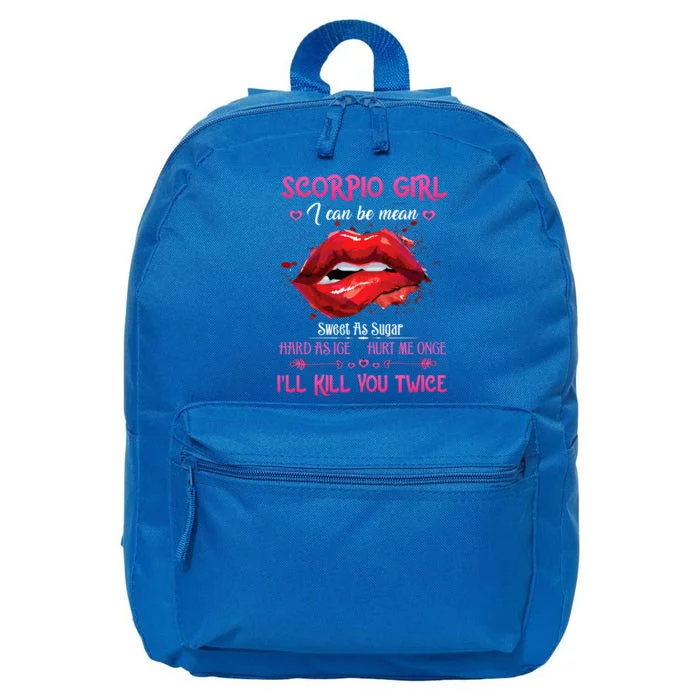 Scorpio Queen Red Lips Mouth Zodiac Birthday Cute Gift 16 in Basic Backpack