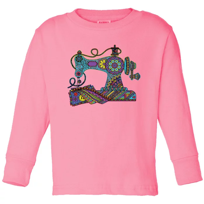 Sewing Quilting Sewing Machine Toddler Long Sleeve Shirt