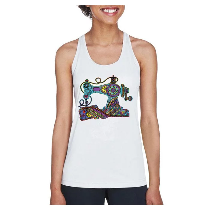 Sewing Quilting Sewing Machine Women's Racerback Tank