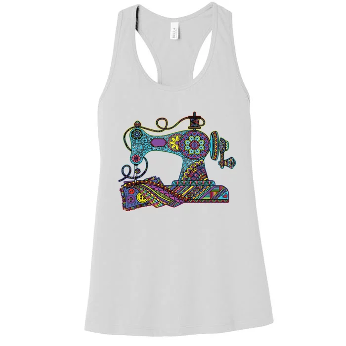 Sewing Quilting Sewing Machine Women's Racerback Tank