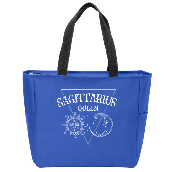 Sagittarius Queen / Sun And Moon Sagittarius Birthday Great Gift Zip Tote Bag