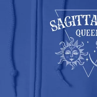 Sagittarius Queen / Sun And Moon Sagittarius Birthday Great Gift Full Zip Hoodie