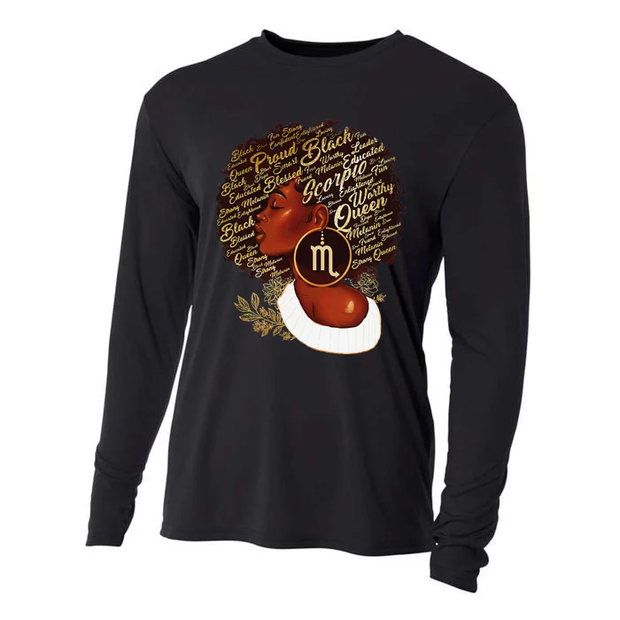 Scorpio Queen Sweet As Candy Birthday Gift For Black Wo Cooling Performance Long Sleeve Crew