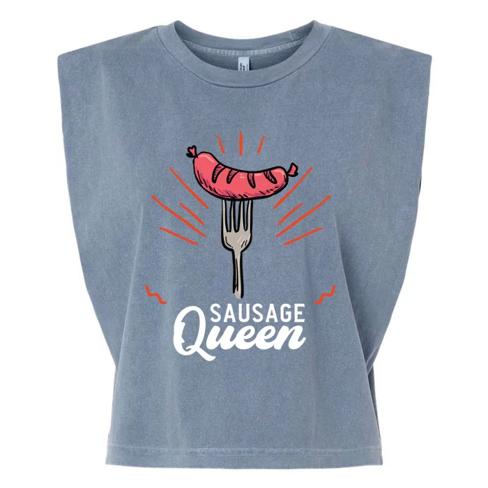 Sausage Queen Sausage Gift Garment-Dyed Women's Muscle Tee