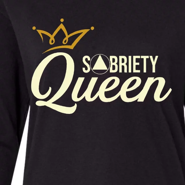 Sobriety Queen Sober Anniversary Recovery Abstinence Na Aa Womens Cotton Relaxed Long Sleeve T-Shirt