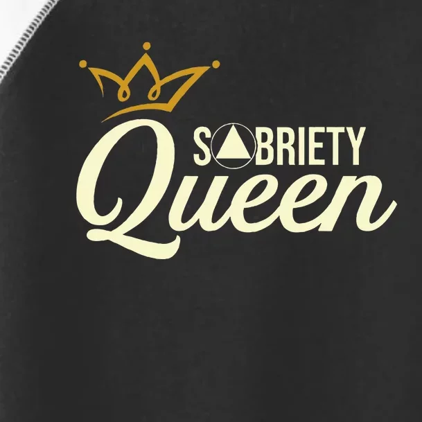 Sobriety Queen Sober Anniversary Recovery Abstinence Na Aa Toddler Fine Jersey T-Shirt