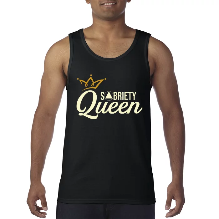 Sobriety Queen Sober Anniversary Recovery Abstinence Na Aa Tank Top