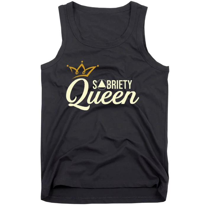 Sobriety Queen Sober Anniversary Recovery Abstinence Na Aa Tank Top