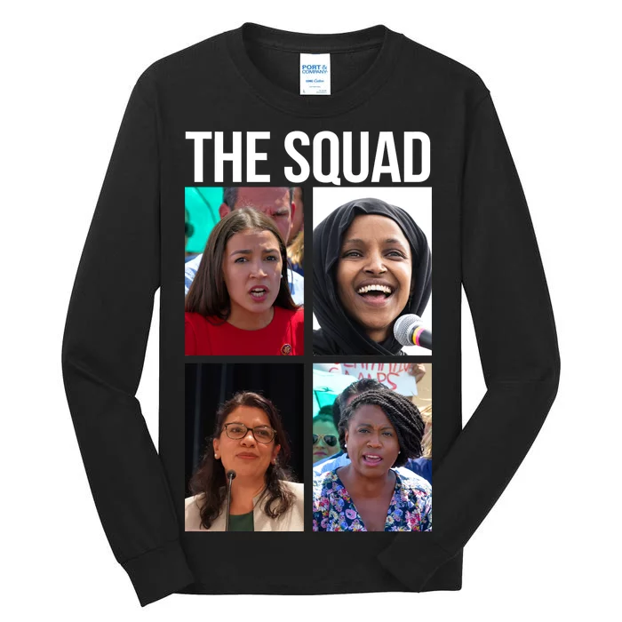 Squad AOC Rashida Tlaib Ilhan Omar Ayanna Pressley Tall Long Sleeve T-Shirt