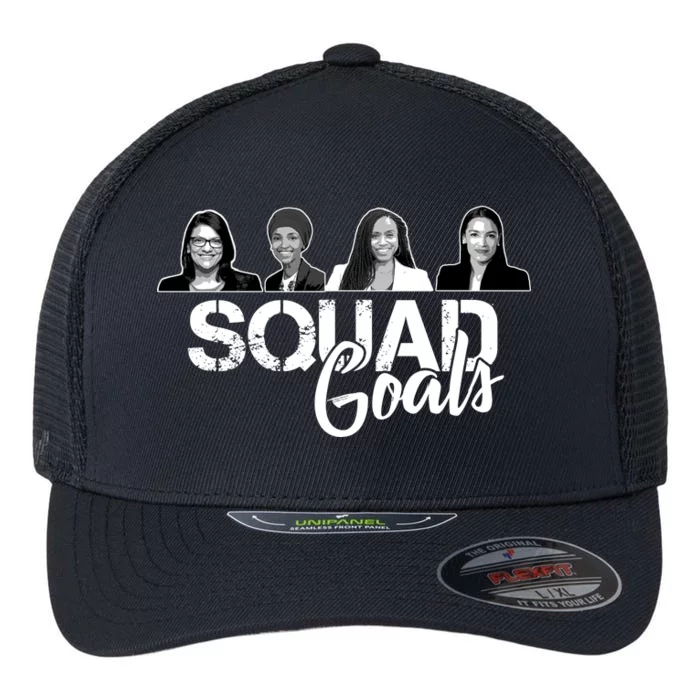 Squad Goals Tlaib Ocasio Cortez Pressley House Flexfit Unipanel Trucker Cap