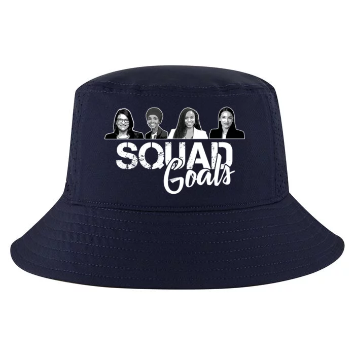 Squad Goals Tlaib Ocasio Cortez Pressley House Cool Comfort Performance Bucket Hat